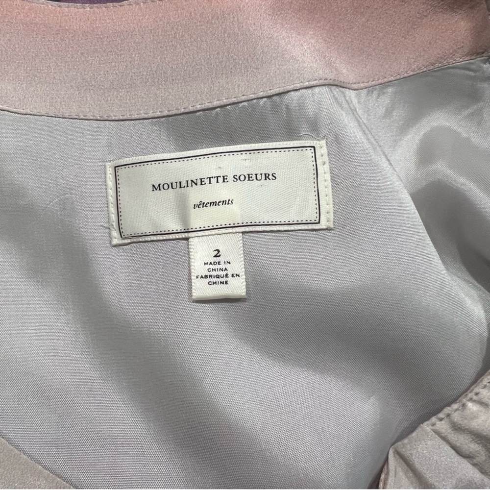 Anthropologie Moulinette Soeurs Violet Gloaming Dress size 2 Silk - Picture 11 of 14